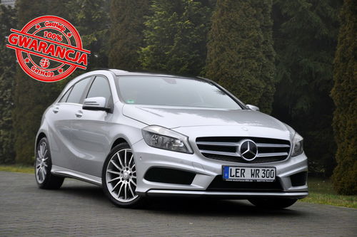 Mercedes A 180 1.6i(122KM) AMG Radar Navi Klima Skóry 2xParkt F1 Panorama Alu18"ASO