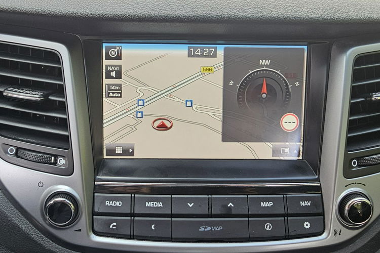 Hyundai Tucson Nawigacja, kamera, grzane fotele i kierownica, serwis zdjęcie 17
