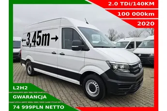 Volkswagen Crafter L2H2 74999zł NETTO 2.0TDi/140KM