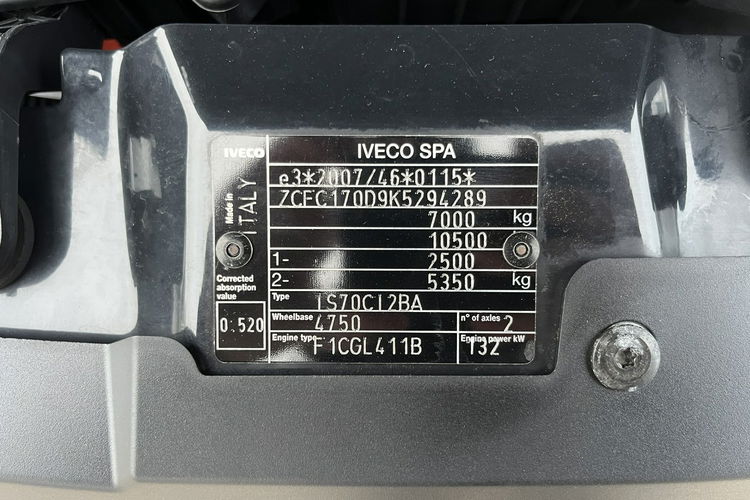 Iveco Daily 70C18 7-osobowy Doka_Brygadowy Skrzynia_5m + HAK 3.0/180KM zdjęcie 21