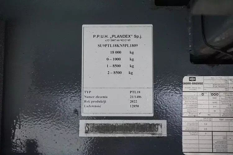 Inna PLANDEX / TANDEM / PRZEJAZDOWA / DŁ. 7.75 M / OS PODNOSZONA zdjęcie 11