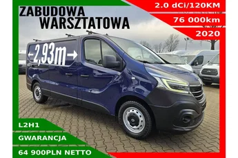 Renault Trafic L2H1 64900zł NETTO Zabudowa warsztatowa 2.0dCi/120KM