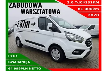 Ford transit-custom L2H1 64999zł NETTO Zabudowa warsztatowa 2.0TdCi/131KM