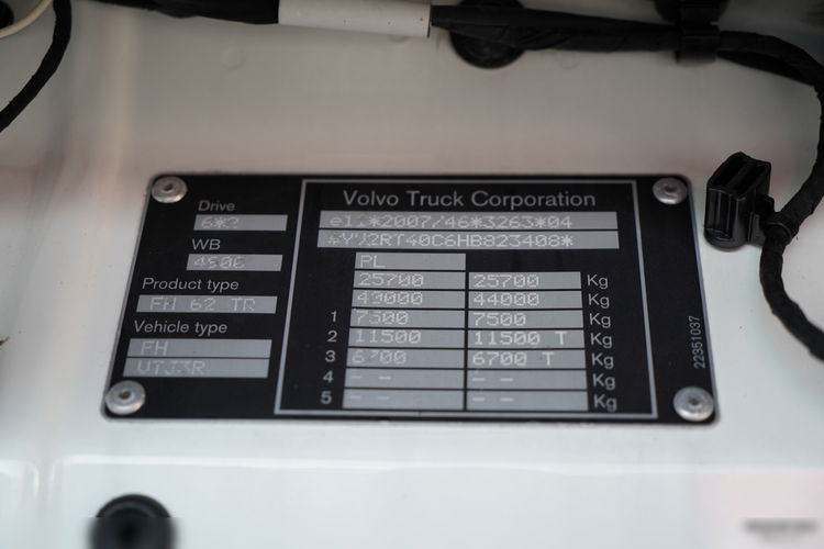 Volvo FH 500 / TANDEM PRZEJAZDOWY 120 M3 / 6X2 / MEGA / OŚ PODNOSZONA / TV / + PRZYCZEPA GNIOTPOL  zdjęcie 66