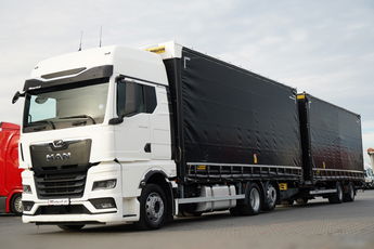 MAN TGX 26.480 / ZESTAW TANDEM 120 M3 / PRZEJAZDOWY / KLIMATYZACJA POSTOJOWA / OŚ PODNOSZONA / ZAWIESIE DO WÓZKA / + PRZYCZEPA WIELTON / OSIE SAF