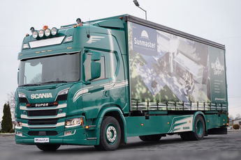 Scania G 280 / SOLÓWKA / 4x2 / FIRANKA - 7.7 m / BDE / CAŁA NA PODUSZKACH / SUWNICA / SKÓRY 