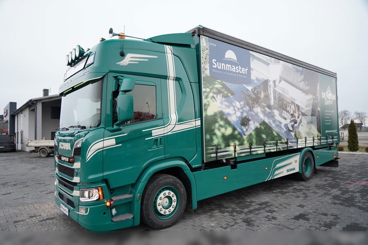 Scania G 280 / SOLÓWKA / 4x2 / FIRANKA - 7.7 m / BDE / CAŁA NA PODUSZKACH / SUWNICA / SKÓRY  zdjęcie 2