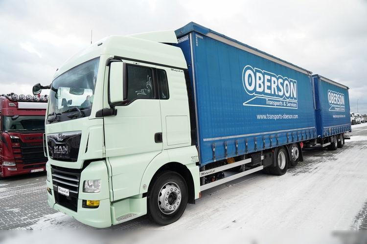 MAN TGX 26.460 / ZESTAW TANDEM PRZEJAZDOWY / 120 M3 / KLIMATYZACJA POSTOJOWA / OŚ PODNOSZONA / OŚ SKRĘTNA / + PRZYCZEPA FRUEHAUF / OSIE SAF  zdjęcie 2