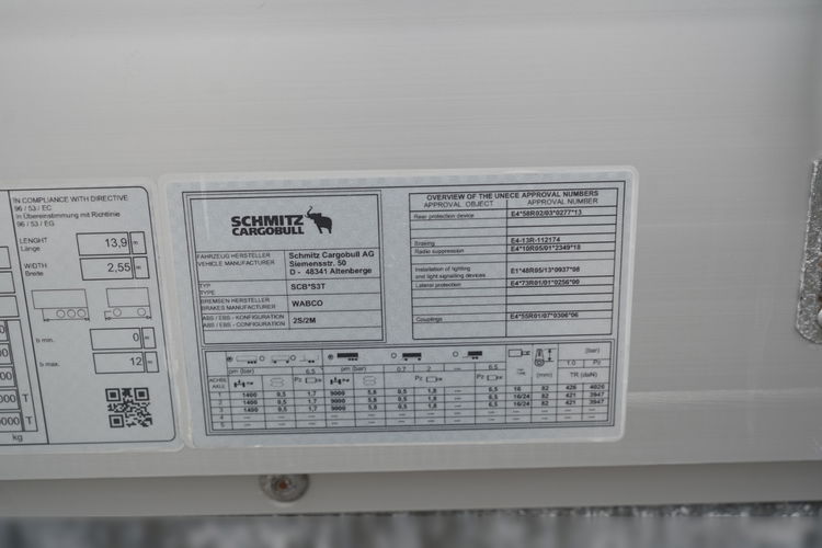 Schmitz -CARGOBULL / FIRANKA / STANDARD / MULDA DO STALI - 9 M / DACH PODNOSZONY / OŚ PODNOSZONA / zdjęcie 28