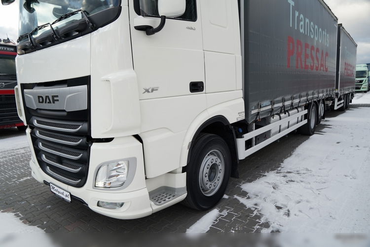 DAF XF 480 / ZESTAW TANDEM / 120 M3 / PRZEJAZDOWY / OŚ PODNOSZONA / OŚ SKRĘTNA / PODŁOGA SZYNA DESKA / WINDA DHOLLANDIA / KLIMA POSTOJOWA / + PRZYCZEPA LECITRAILER / OSIE SAF  zdjęcie 11