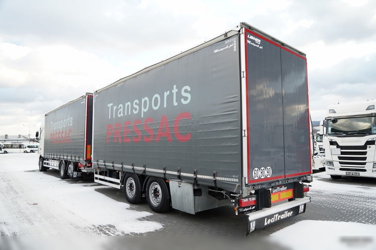 DAF XF 480 / ZESTAW TANDEM / 120 M3 / PRZEJAZDOWY / OŚ PODNOSZONA / OŚ SKRĘTNA / PODŁOGA SZYNA DESKA / WINDA DHOLLANDIA / KLIMA POSTOJOWA / + PRZYCZEPA LECITRAILER / OSIE SAF  zdjęcie 3