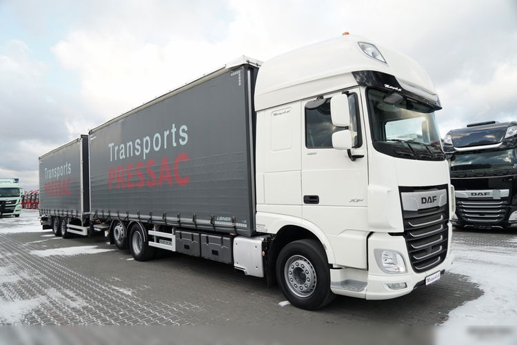 DAF XF 480 / ZESTAW TANDEM / 120 M3 / PRZEJAZDOWY / OŚ PODNOSZONA / OŚ SKRĘTNA / PODŁOGA SZYNA DESKA / WINDA DHOLLANDIA / KLIMA POSTOJOWA / + PRZYCZEPA LECITRAILER / OSIE SAF  zdjęcie 7