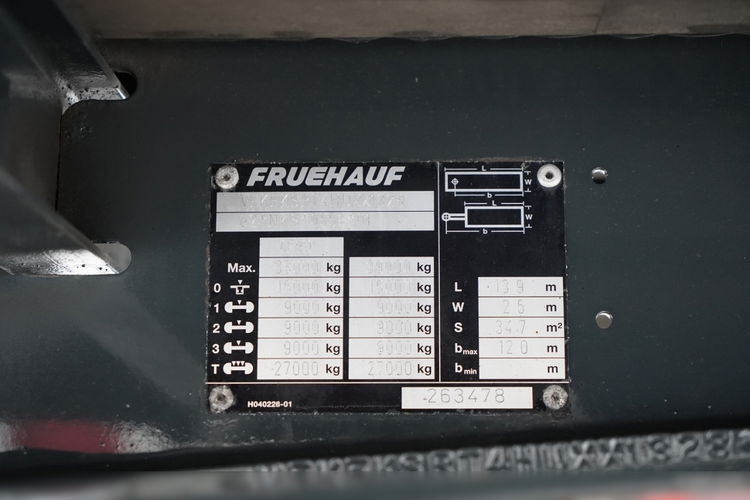 Fruehauf / FIRANKA / STANDARD / WINDA /  MOCNA PODŁOGA SZYNA DESKA / OŚ PODNOSZONA   zdjęcie 30