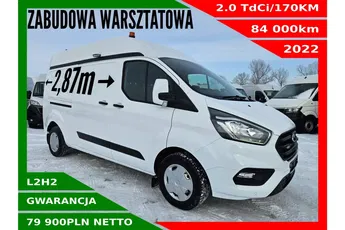 Ford transit-custom L2H2 79900zł NETTO Zabudowa warsztatowa 2.0TdCi/170KM