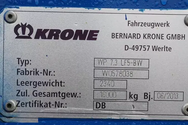 DAF KRONE / ZABUDOWA / BDF / BURTO-PLANDEKA / DŁ. 7,3 M / 18 PALET zdjęcie 10