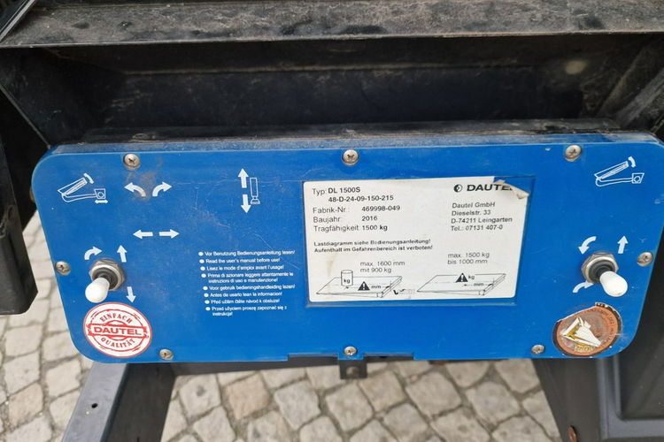 MAN TGL 12.250 EURO 6 Winda DAUTEL 1500kg, 2016 rok zdjęcie 12