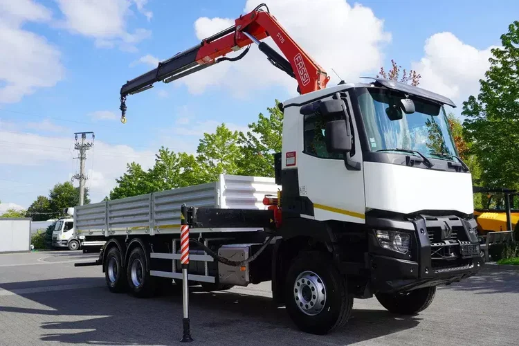 Renault K380 6×4 / HDS 7.85 t / Fassi F175 / 120 tys. km / wywrotka 2-stronna / 18 EPAL zdjęcie 12