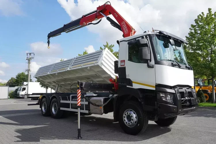 Renault K380 6×4 / HDS 7.85 t / Fassi F175 / 120 tys. km / wywrotka 2-stronna / 18 EPAL zdjęcie 13