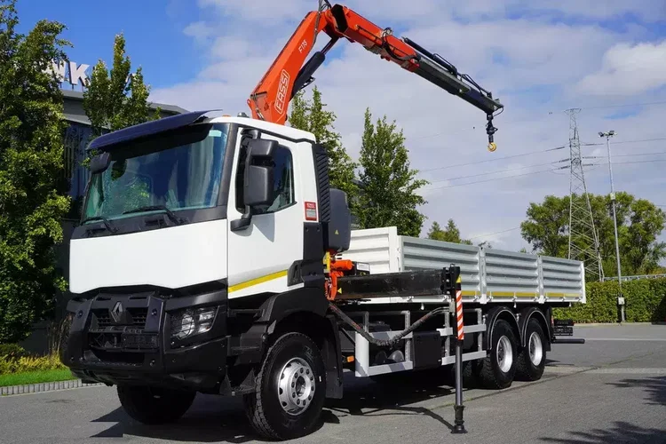 Renault K380 6×4 / HDS 7.85 t / Fassi F175 / 120 tys. km / wywrotka 2-stronna / 18 EPAL zdjęcie 4