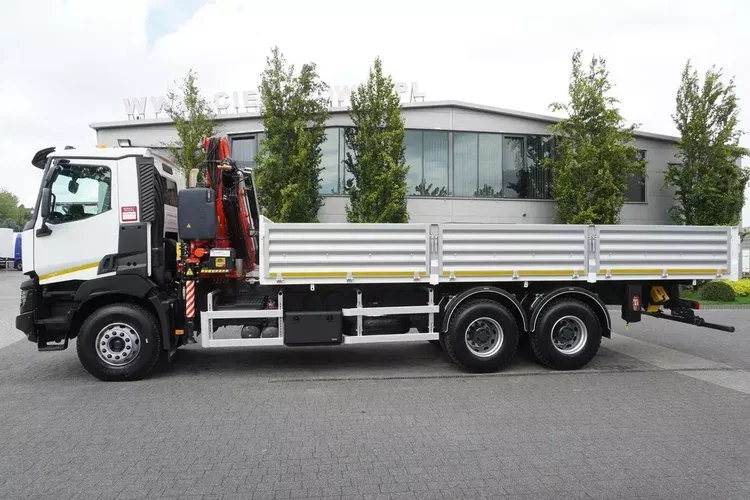 Renault K380 6×4 / HDS 7.85 t / Fassi F175 / 120 tys. km / wywrotka 2-stronna / 18 EPAL zdjęcie 5