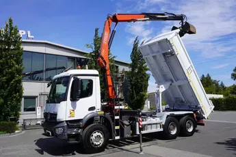 Mercedes Arocs 2636 / 6x4 / HDS Fassi / Wywrotka 3 str / Bortmatic