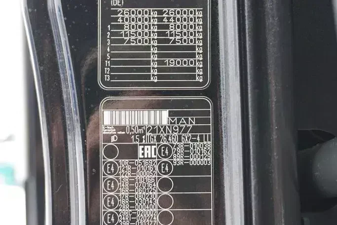 MAN / TGX / 26.460 / E 6 / BURTO-FIRANKA / 18 PALET / OS SKRĘTNA / RETARDER / ŁAD. 15 435 KG zdjęcie 11