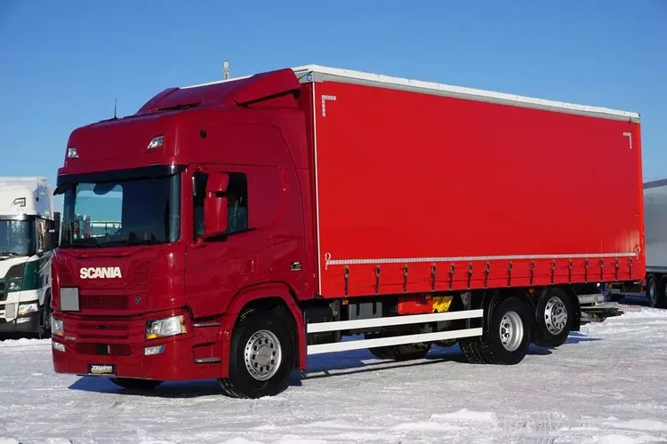 Scania P 280 / ACC / E 6 / FIRANKA + WINDA / 20 PALET / DŁ. 8.2 M / OŚ SKRĘTNA zdjęcie 2