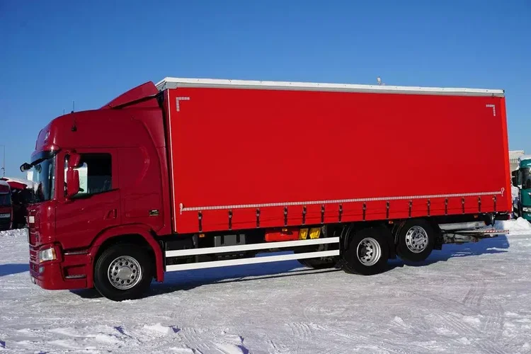 Scania P 280 / ACC / E 6 / FIRANKA + WINDA / 20 PALET / DŁ. 8.2 M / OŚ SKRĘTNA zdjęcie 3