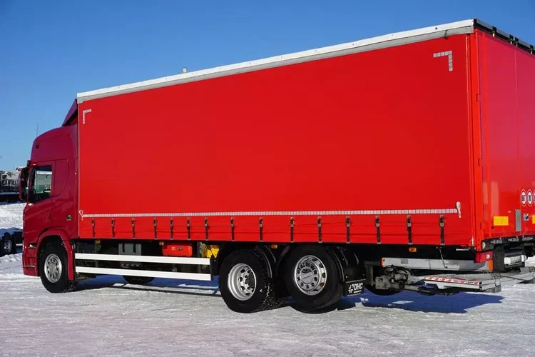 Scania P 280 / ACC / E 6 / FIRANKA + WINDA / 20 PALET / DŁ. 8.2 M / OŚ SKRĘTNA zdjęcie 33