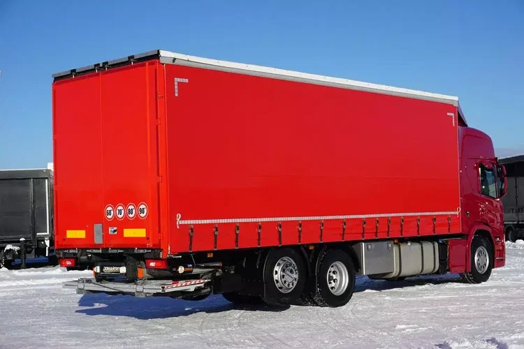 Scania P 280 / ACC / E 6 / FIRANKA + WINDA / 20 PALET / DŁ. 8.2 M / OŚ SKRĘTNA zdjęcie 6