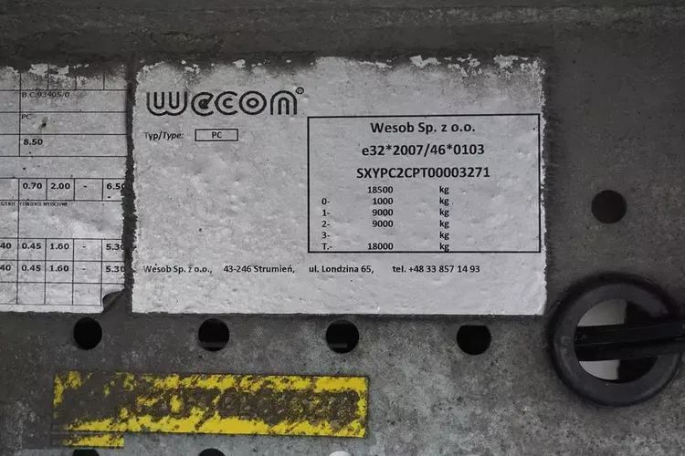 Wecon TANDEM / DŁ. 6,5 M / PRZEJAZDOWA / 16 PALET zdjęcie 11