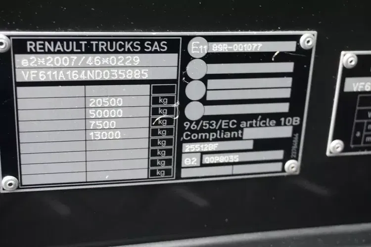 Renault / T 460 / EURO 6 / ACC / RETARDER / SLEEPER CAB zdjęcie 11