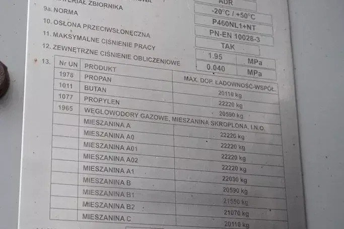 STOKOTA CYSTERNA / DO GAZU / LPG / 47 895 L / JAK NOWA zdjęcie 17