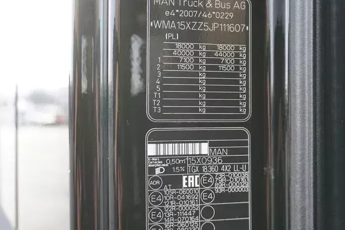 MAN TGX / 18.360 / ACC / E 6 / FIRANKA / 19 PALET / ŁAD. 7650 KG zdjęcie 11