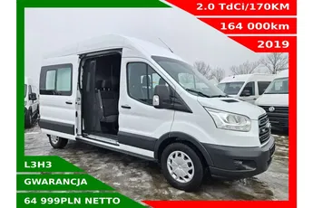 Ford transit L3H3 64999zł NETTO Brygadówka 6 osób 2.0TdCi/170KM