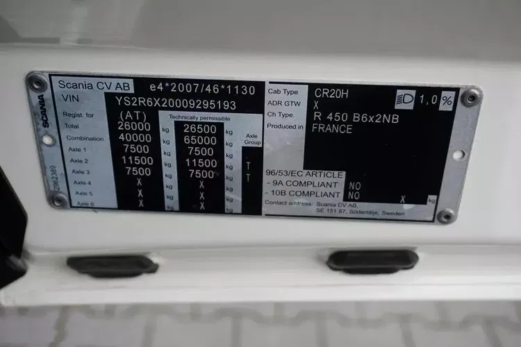 Scania R 450 / ACC / E 6 / RETARDER / BDF / 7,15 M , 7,45 M zdjęcie 11