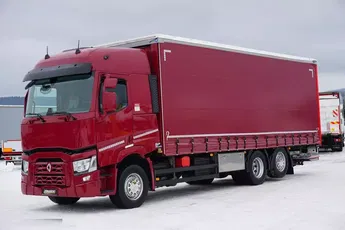 Renault T 380 / ACC / E 6 / FIRANKA + WINDA / 20 PALET / DŁ. 8.2 M / OŚ SKRĘTNA