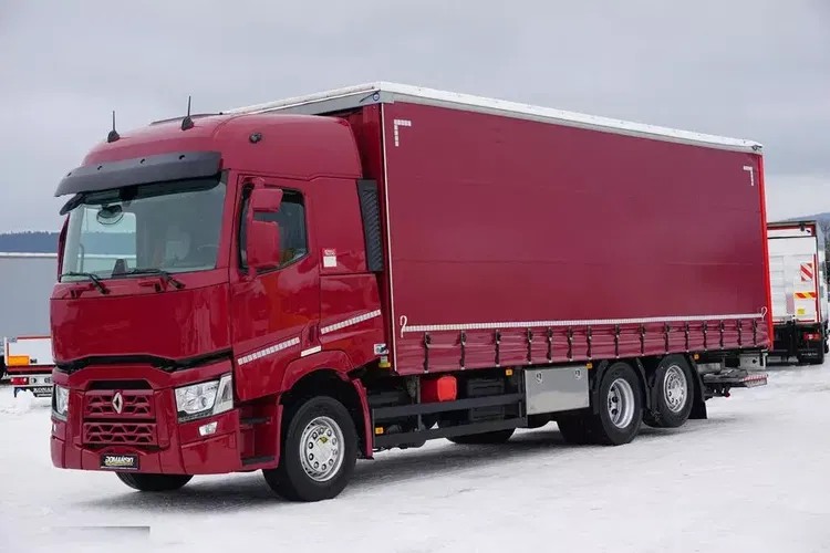 Renault T 380 / ACC / E 6 / FIRANKA + WINDA / 20 PALET / DŁ. 8.2 M / OŚ SKRĘTNA zdjęcie 1