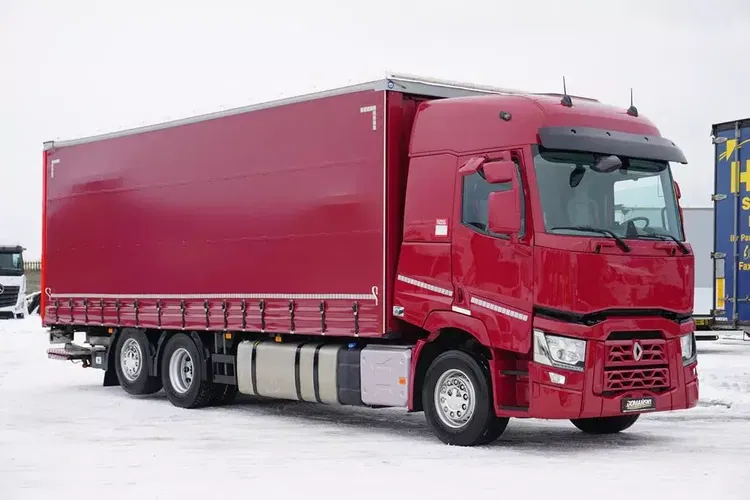 Renault T 380 / ACC / E 6 / FIRANKA + WINDA / 20 PALET / DŁ. 8.2 M / OŚ SKRĘTNA zdjęcie 2