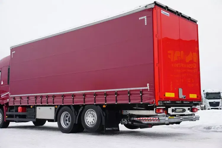 Renault T 380 / ACC / E 6 / FIRANKA + WINDA / 20 PALET / DŁ. 8.2 M / OŚ SKRĘTNA zdjęcie 25