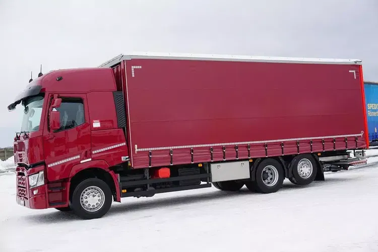 Renault T 380 / ACC / E 6 / FIRANKA + WINDA / 20 PALET / DŁ. 8.2 M / OŚ SKRĘTNA zdjęcie 3