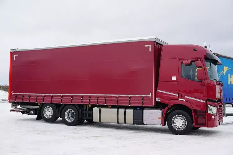 Renault T 380 / ACC / E 6 / FIRANKA + WINDA / 20 PALET / DŁ. 8.2 M / OŚ SKRĘTNA zdjęcie 4