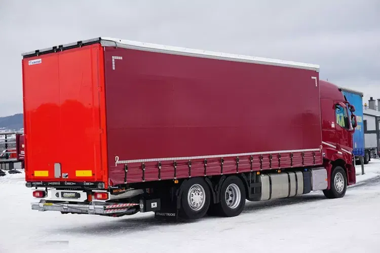 Renault T 380 / ACC / E 6 / FIRANKA + WINDA / 20 PALET / DŁ. 8.2 M / OŚ SKRĘTNA zdjęcie 5