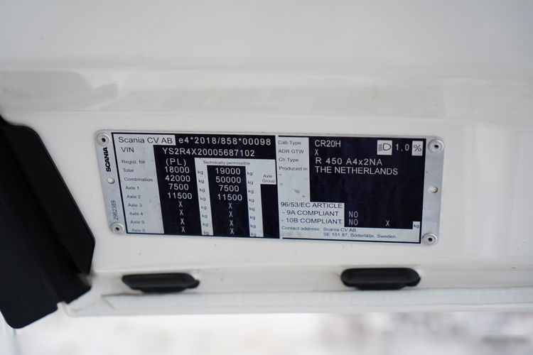 Scania R 450 / HYDRAULIKA / RETARDER /  KLIMA POSTOJOWA /  PO ZŁOTYM KONTRAKCIE / 2 ZBIORNIKI PALIWA  zdjęcie 38
