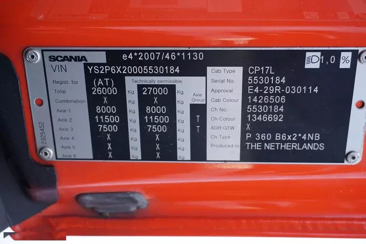 Scania P 360 / E 6 / CHŁODNIA + WINDA / 18 PALET / RETARDER / OŚ SKRĘTNA zdjęcie 11