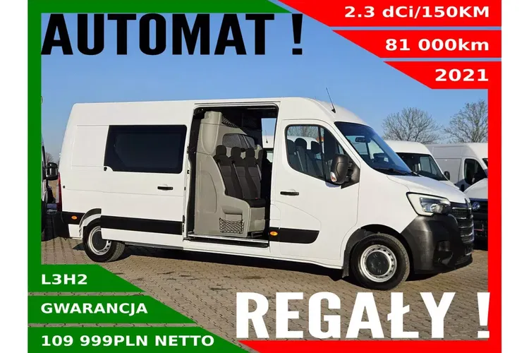 Renault Master L3H2 109999zł Netto Brygadówka 7 osób 2.3 dCi/150KM zdjęcie 1