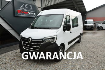Renault Master średniak 7 osobowy brygadówka doka pełna opcja