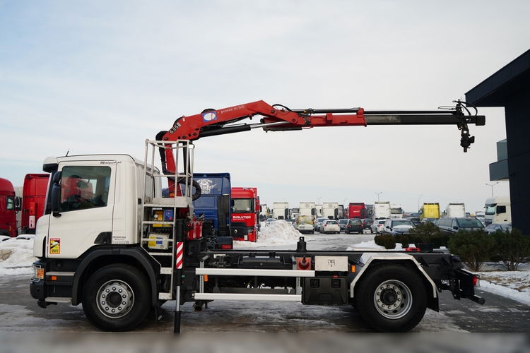 Scania P 250 / 4X2 / SIŁOWNIK DO WYWROTU /  + HDS HMF 635 K2 /  MAX WYSÓW 7 M / STEROWANIE RADIOWE / ROTATOR /  EURO 6  zdjęcie 5