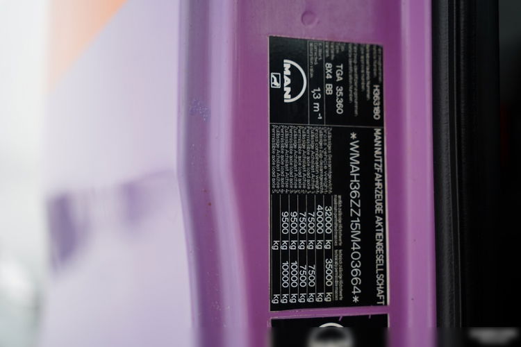 MAN TGA 35. 360 / 8x4 / LIEBHERR 9m3 / BETONOMIESZARKA / GRUSZKA / UAL / BETONIARKA zdjęcie 43