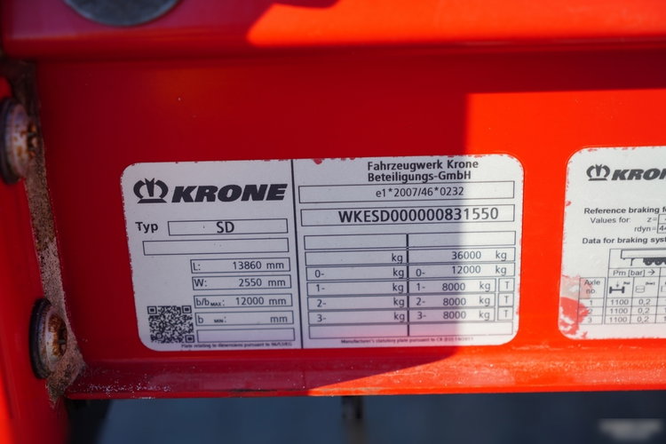 Krone FIRANKA / MEGA / 2x OŚ PODNOSZONA /  DACH PODNOSZONY / LOW DECK / zdjęcie 31